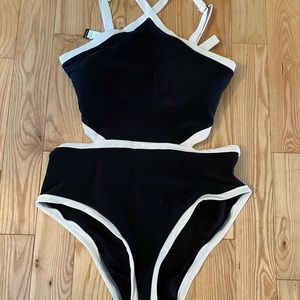 Aerie one piece swim suit with cutouts. Size XL